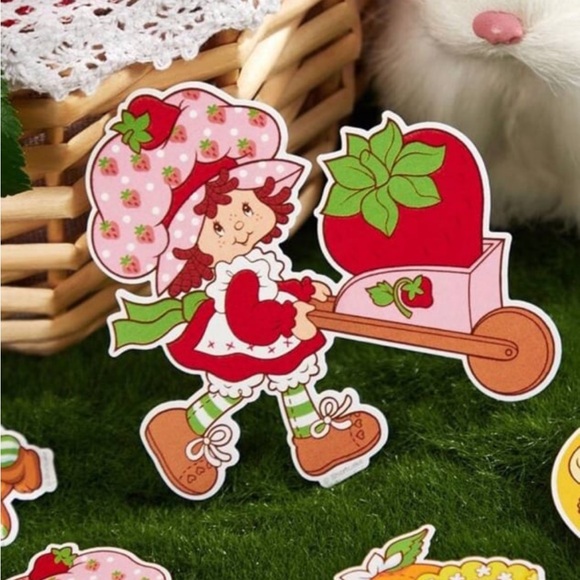 Large Lot of Strawberry Shortcake Stickers (42) & Strawberry Shortcake Coaster - Picture 7 of 8